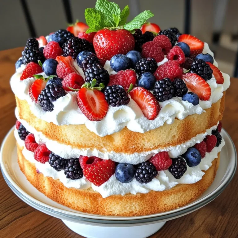 Angel Food Cake with Berries