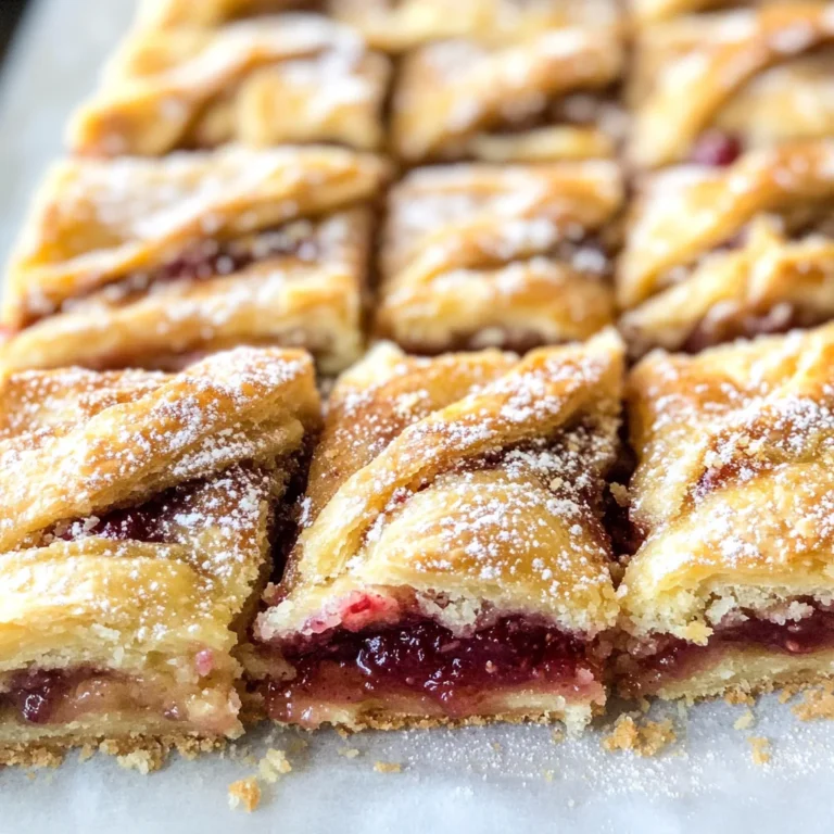 Apricot Raspberry Rugelach Bars