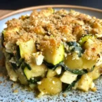 Baked Zucchini, Spinach, and Feta Casserole