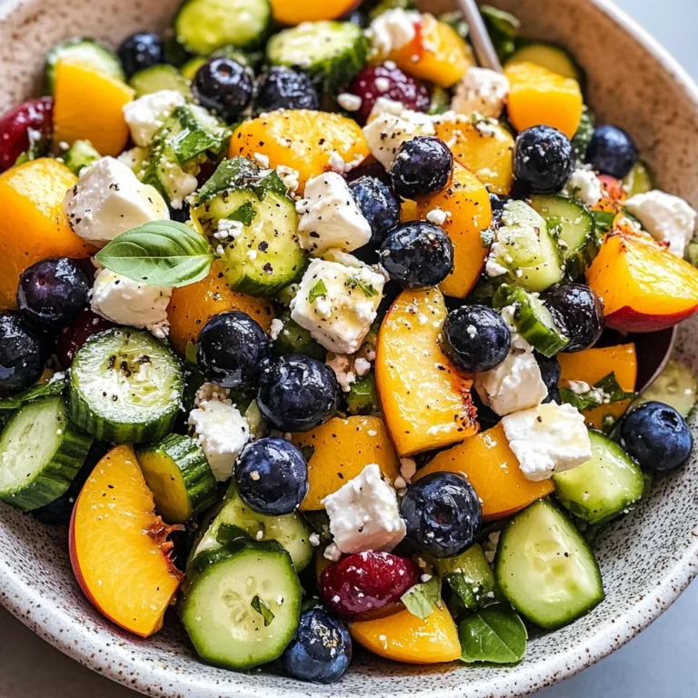 Blueberry Peach Feta Salad