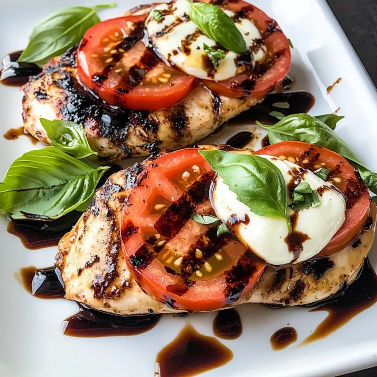 Caprese Grilled Chicken with Balsamic Reduction Recipe
