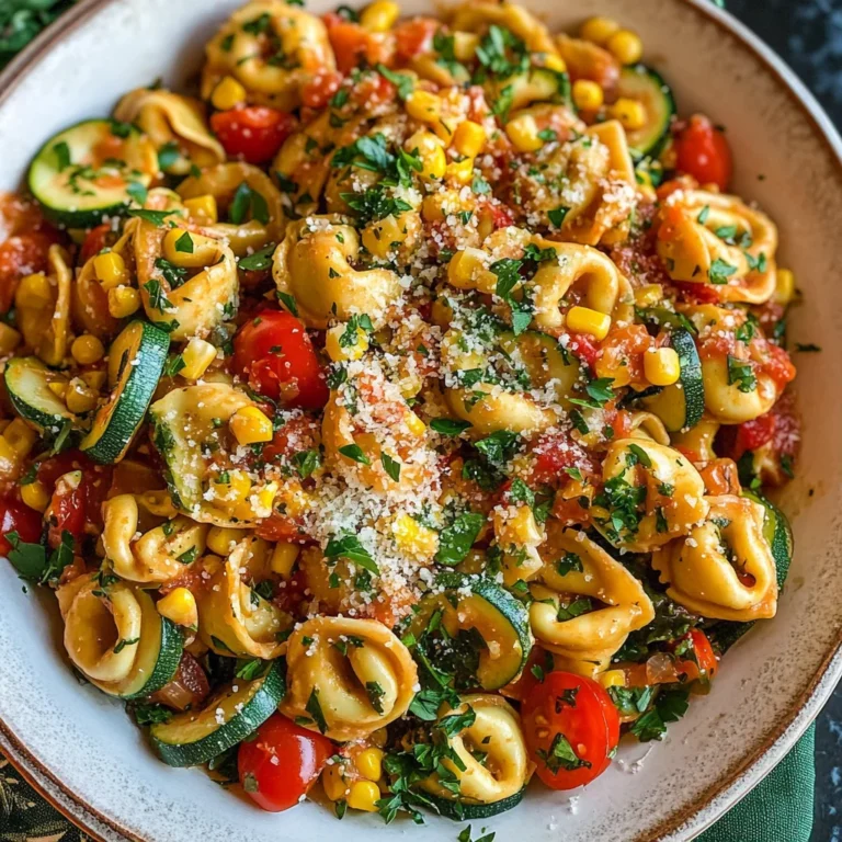 Cheese Tortellini with Summer Veggies