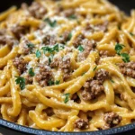 Easy One-pot Creamy Beef And Garlic Butter Pasta