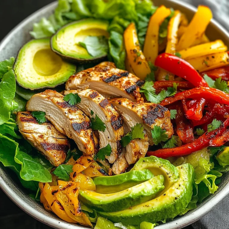 Grilled Chili Lime Chicken Fajita Salad