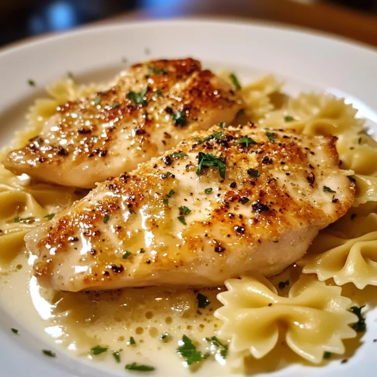 Lemon Garlic Butter Chicken With Creamy Parmesan Bowtie