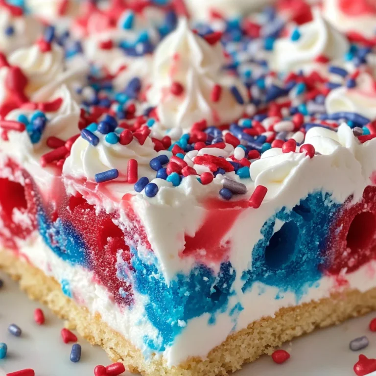 Patriotic Jello Poke Cake