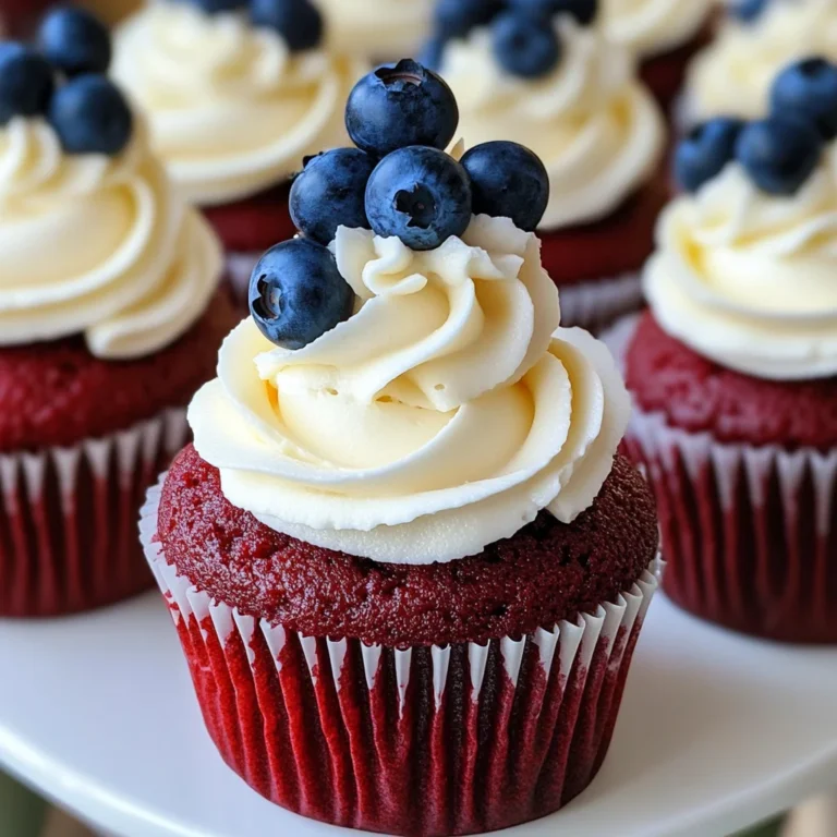 Red Velvet 4th of July Cupcakes