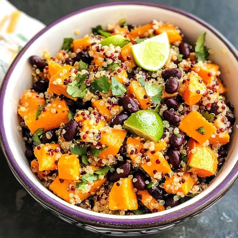 Roasted Sweet Potato Black Bean Quinoa Salad recipe