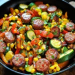 Sausage and Veggies Skillet - 30 Minute, One-Pan Meal
