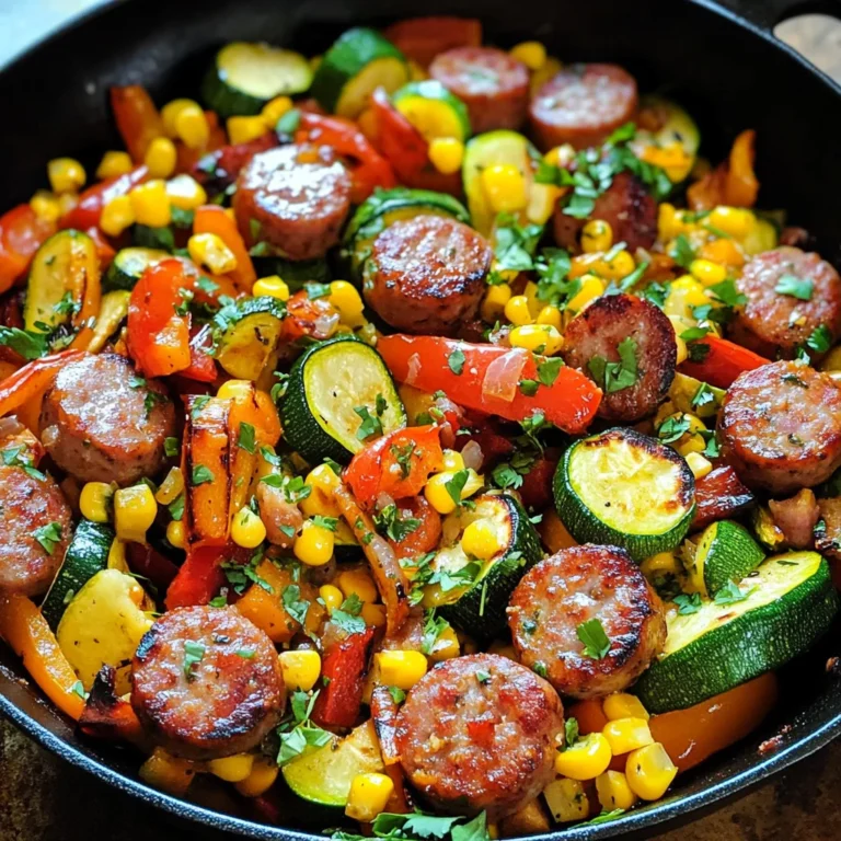 Sausage and Veggies Skillet - 30 Minute, One-Pan Meal
