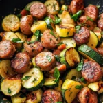Skillet Sausage and Zucchini