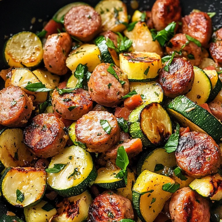 Skillet Sausage and Zucchini