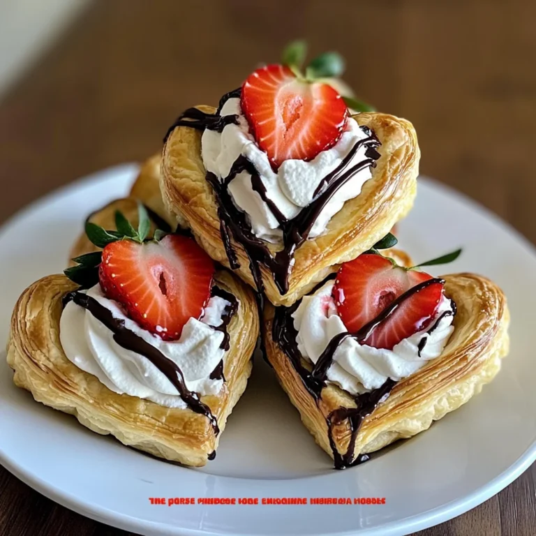 Strawberry Puff Pastry Hearts