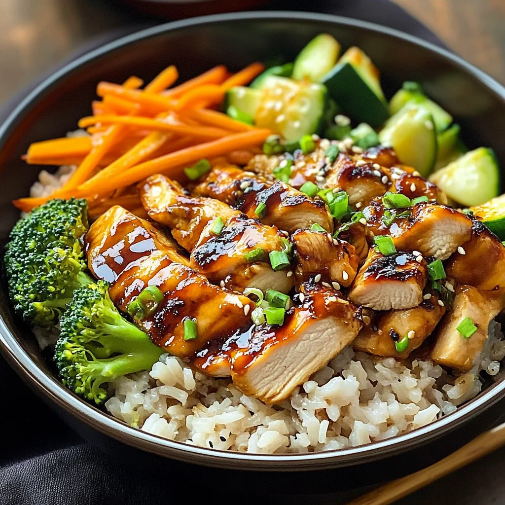 Teriyaki Grilled Chicken and Veggie Rice Bowls