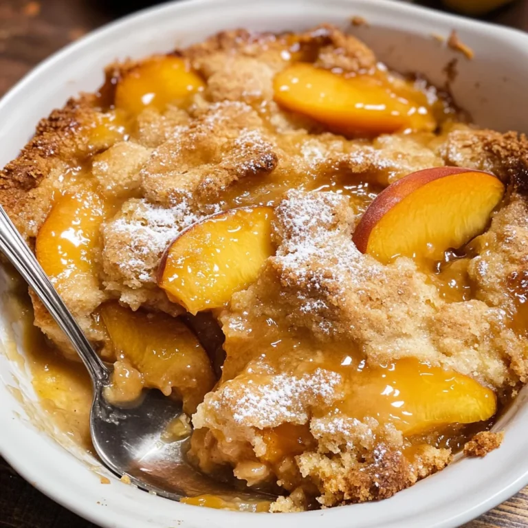 Easy Southern Peach Cobbler [with Canned Peaches]