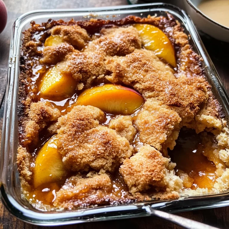 Old School Easy Brown Sugar Peach Cobbler