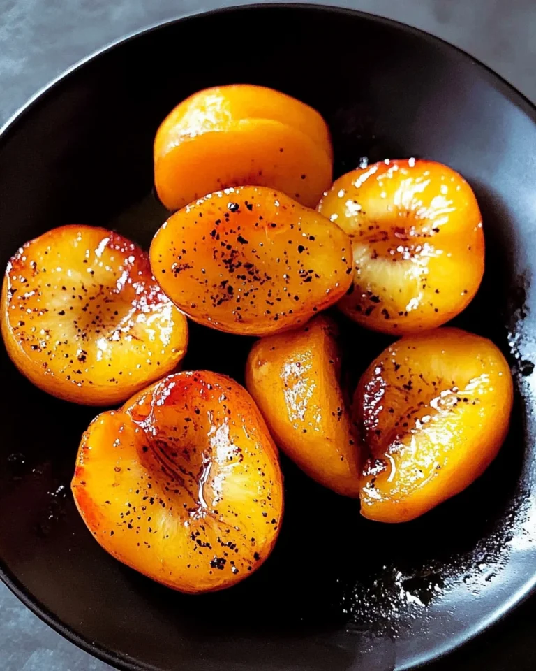 Pan fried peaches
