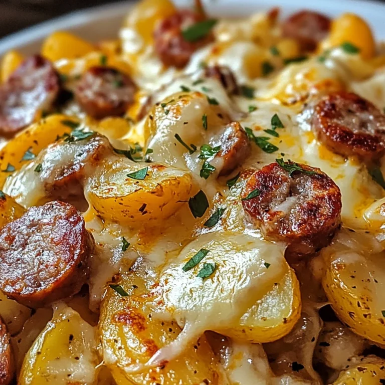 Cheesy Ranch Potatoes and Smoked Sausage