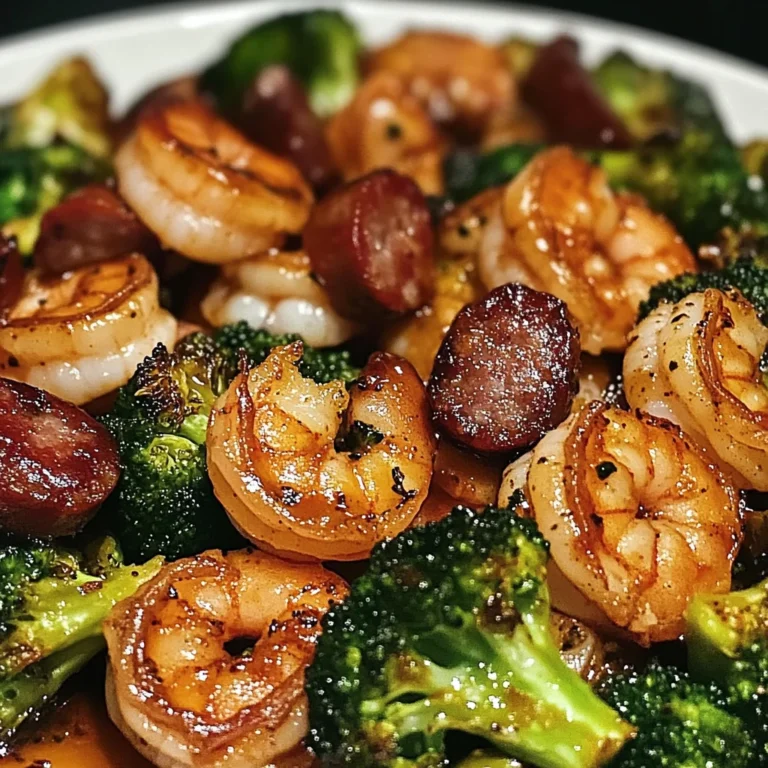 Honey Garlic Shrimp Roasted Broccoli