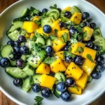 Mango Cucumber Salad with Blueberries and Avocado