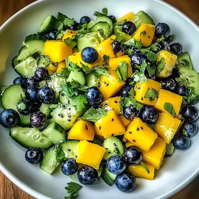 Mango Cucumber Salad with Blueberries and Avocado