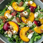 Simple Peach Feta Salad
