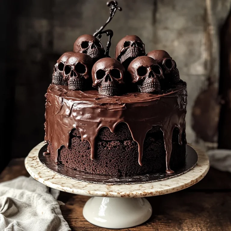 Vegan Chocolate Layer Skull Cake