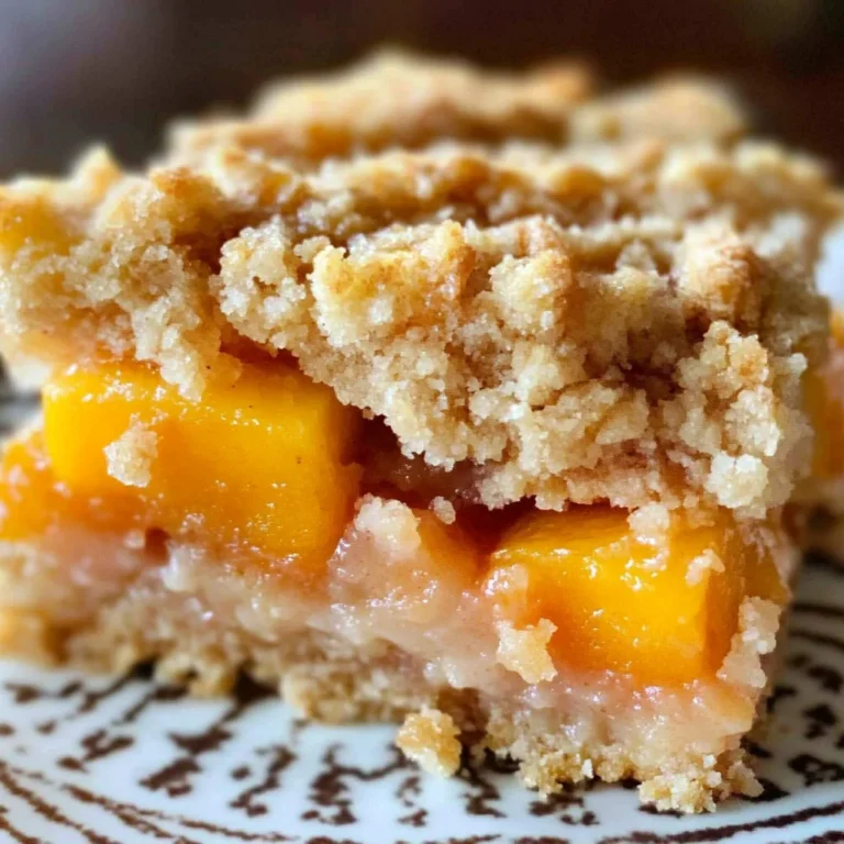 gluten free vegan peach crumb bars