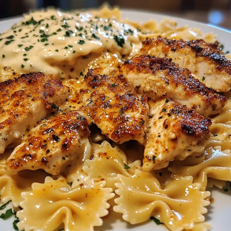 Cajun Chicken Bowtie Alfredo in Velveeta Garlic Sauce