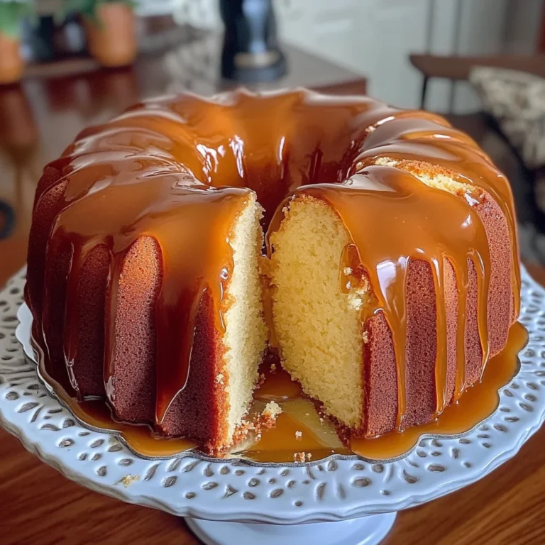 Caramel Cream Cheese Pound Cake