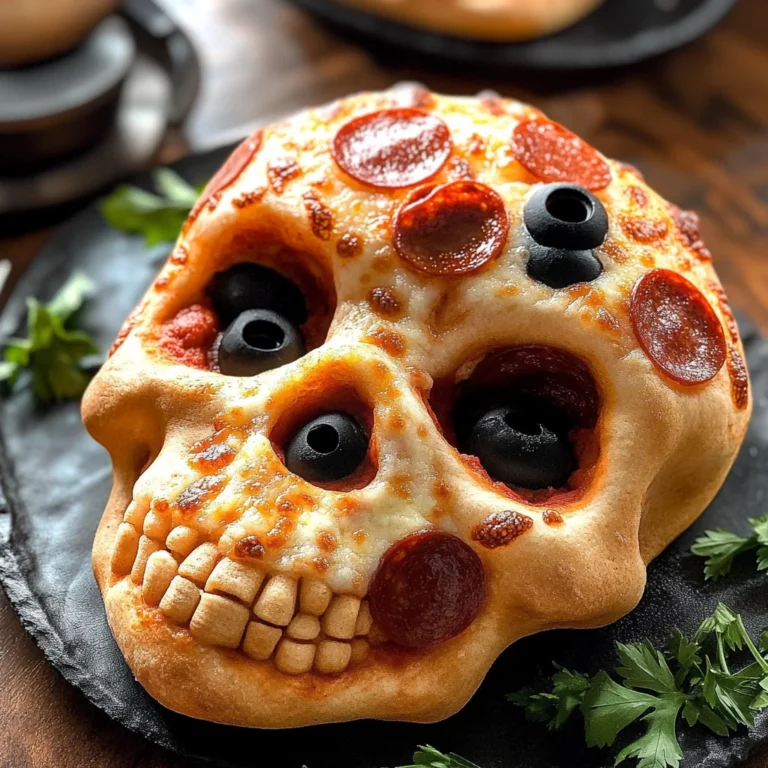 Cheesy Halloween Pizza Skulls