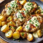 Creamy Garlic Herb Chicken with Golden Potatoes