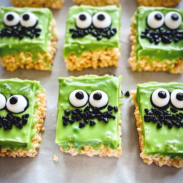 Frankenstein Halloween Rice Krispie Treats