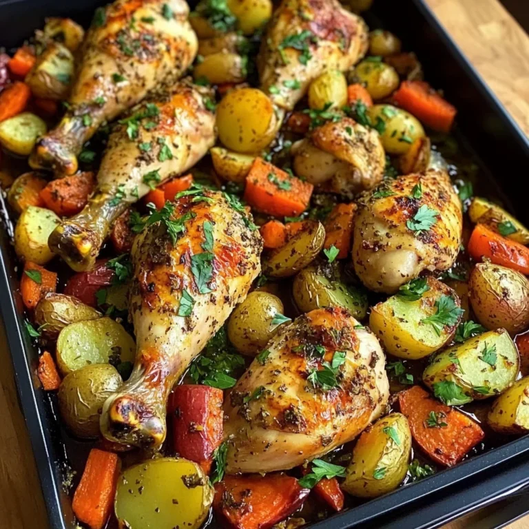 Herb Roasted Chicken Drumsticks with Veggies