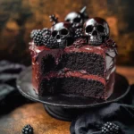 Spooky Black Velvet Halloween Cake
