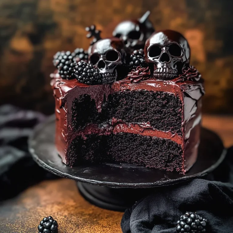 Spooky Black Velvet Halloween Cake