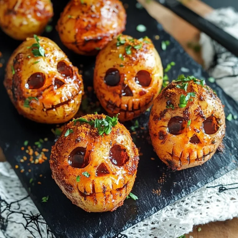 Spooky Halloween Skull Potatoes