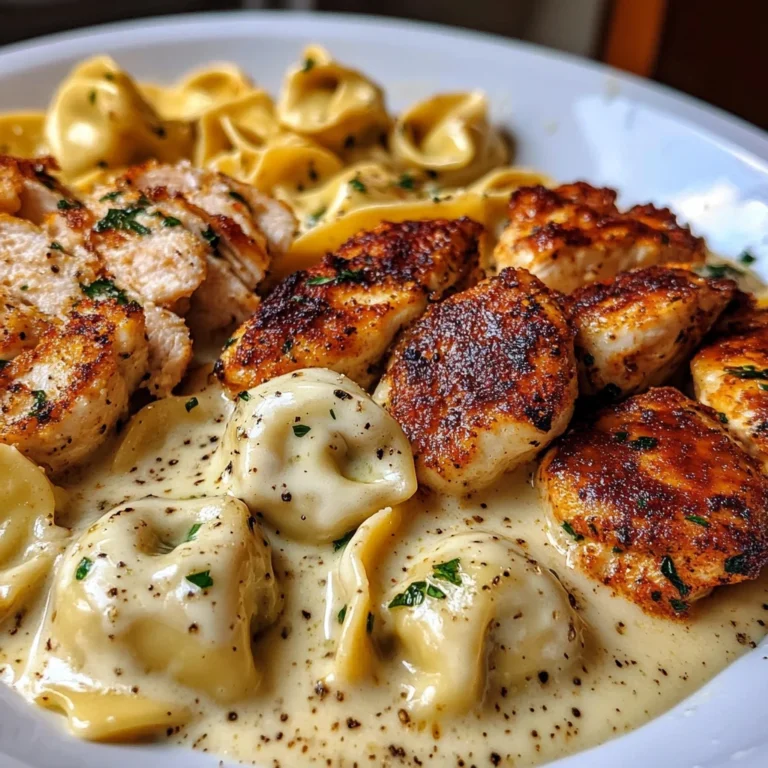 Velvety Cajun Chicken Tortellini with Three-Cheese Sauce