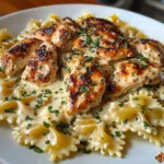 Cheesy Garlic Cajun Chicken Bowtie Pasta