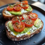 Creamy Tomato & Avocado Toast with Cottage Cheese