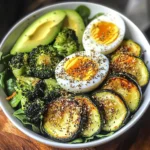 Jammy Egg Power Bowl with Roasted Veggies & Avocado