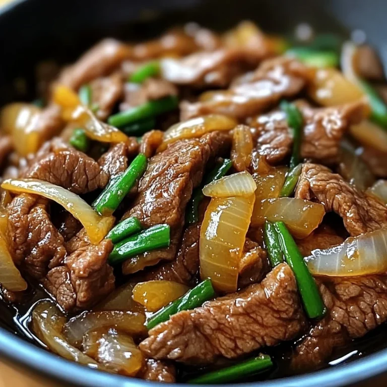 Savory Stir-Fried Beef with Sweet Onions in a Chinese-Style Sauce