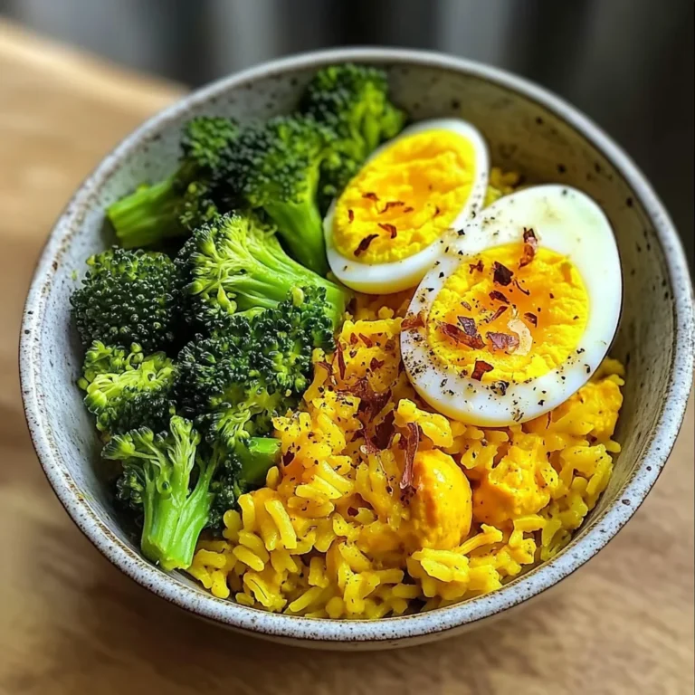 Turmeric Rice Bowl with Broccoli & Soft-Boiled Egg